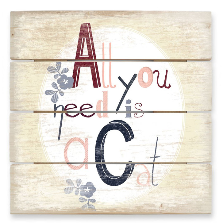 Holzbild Loske - All you need is a Cat - 40 x 41.5 cm - WA132240