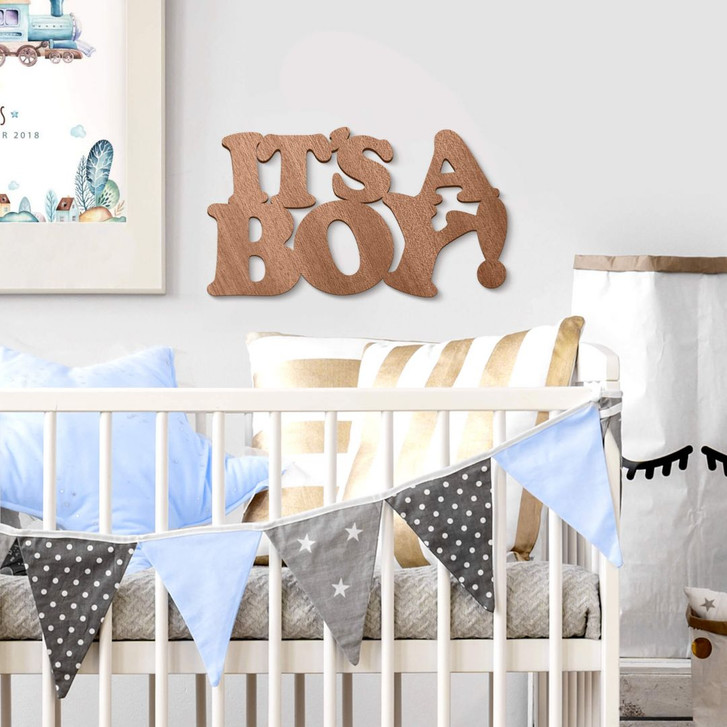 Holzdeko Mahagoni - It's a Boy - WA302773