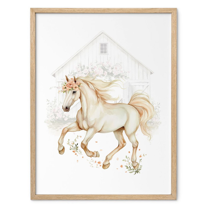 Kinderposter Boho Pferd im sanften Galopp - WA499167