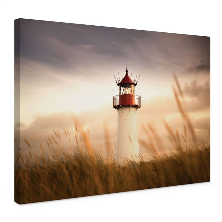 Leinwandbild Leuchtturm an der Küste von Sylt - Eisenmann - WA435671