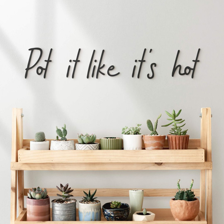 MDF-Dekobuchstaben 3D Schriftzug Pot it like it's hot - WA405683