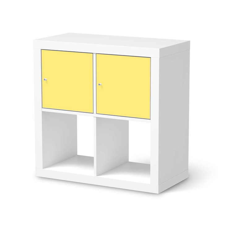 Möbel Klebefolie IKEA Expedit Regal 2 Türen (quer) - Gelb Light - CR113436