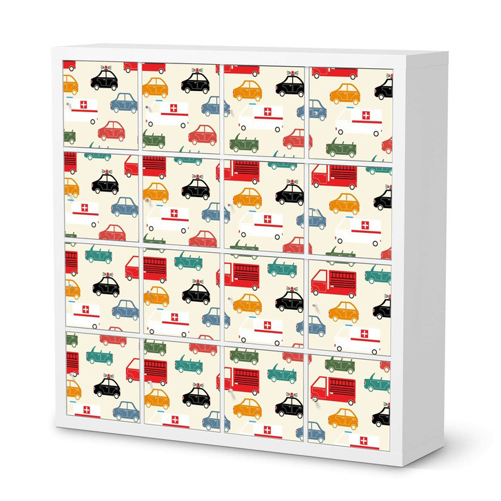 Möbelfolie IKEA Expedit Regal 16 Türen - Cars - CR118057