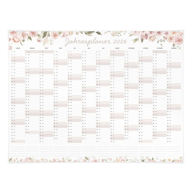 Poster Jahresplaner Kalender 2026 - WA483831