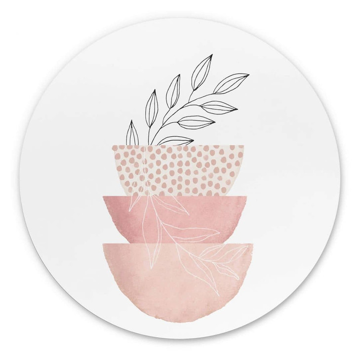 Wandbild Zarte Schönheit der Natur - Alu-Dibond Rund - Moss - WA393647