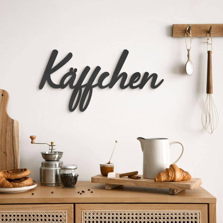 3D Schriftzug Käffchen - MDF Deko - WA510344