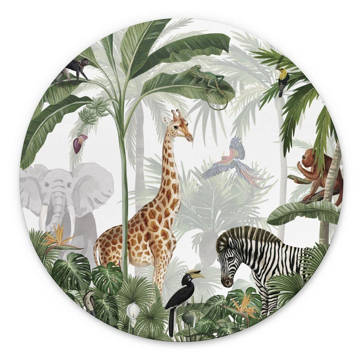 Alu-Dibond Kikki Belle - Dschungel Jive - Rund - WA352057