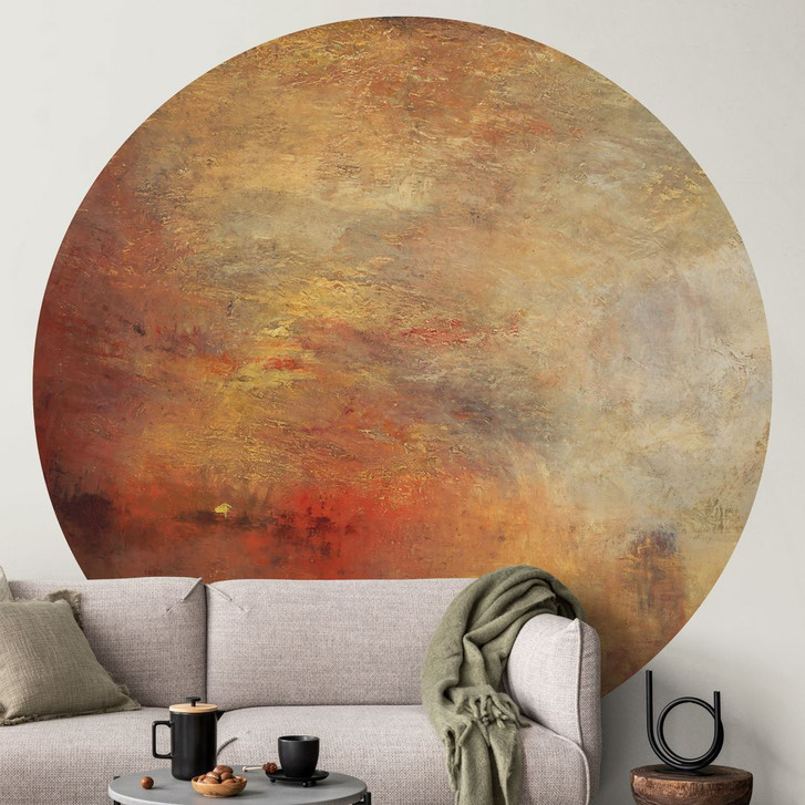 Fototapete Turner - Sonnenuntergang über einem See - Rund - Selbstklebend/Vlies - WA471525