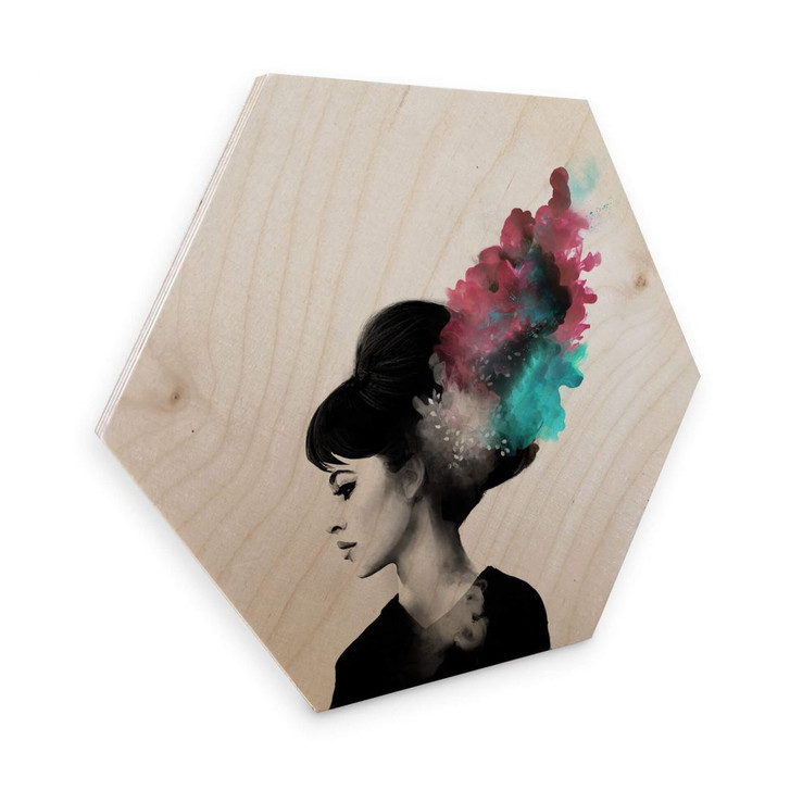 Hexagon - Holz Birke-Furnier Graves - Friday Love - WA273945