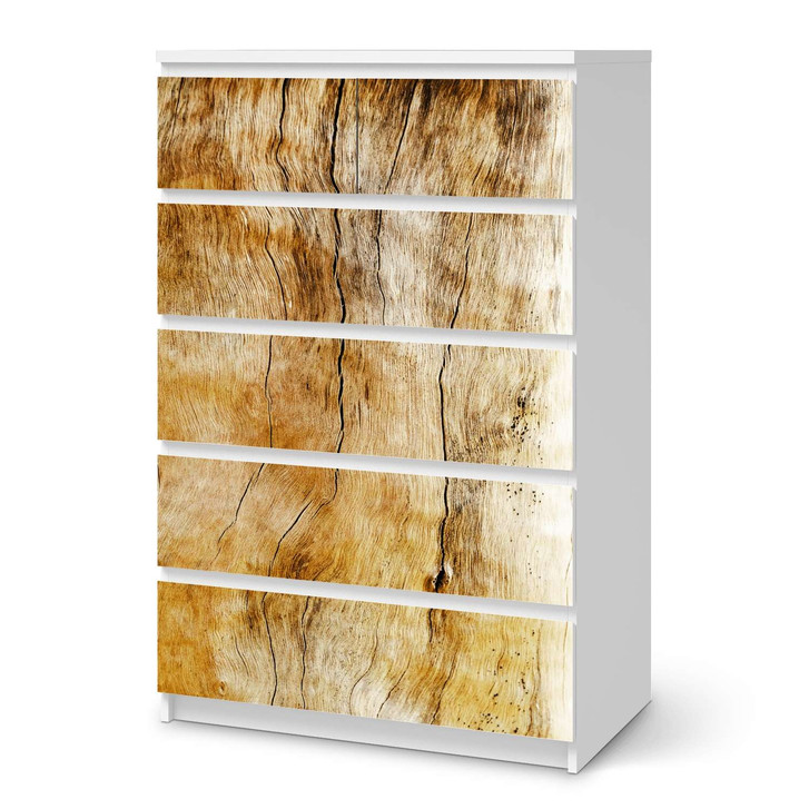 Möbel Klebefolie IKEA Malm Kommode 6 Schubladen (hoch) - Unterholz - CR113813