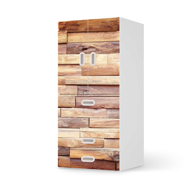Möbelfolie IKEA Stuva / Fritids - 3 Schubladen und 2 kleinen Türen - Artwood - CR117536