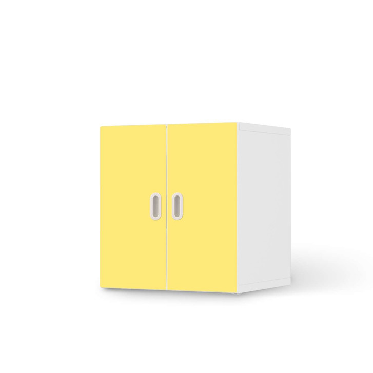 Möbelfolie IKEA Stuva / Fritids Schrank - 2 kleine Türen - Gelb Light - CR118846