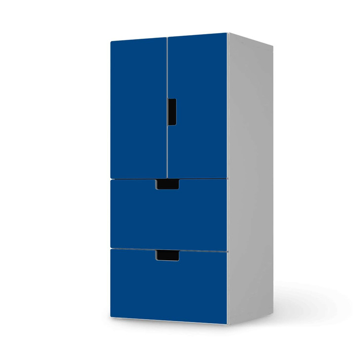 Möbelfolie IKEA Stuva / Malad - 2 Schubladen und 2 kleine Türen - Blau Dark - CR117042