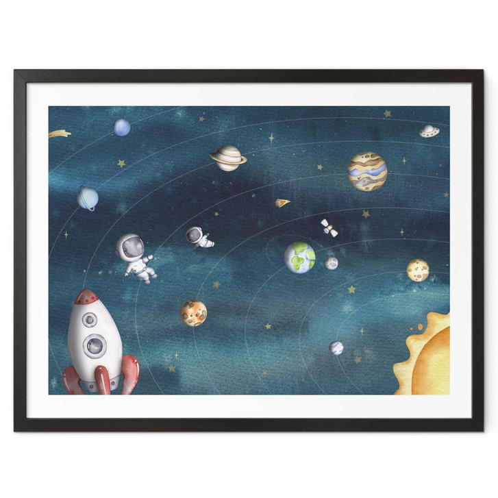 Poster Weltraum Abenteuer mit Astronauten - Oliver Robins - WA409372