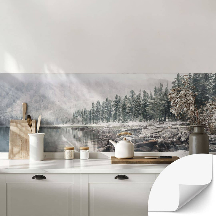 Selbstklebende Küchenrückwand Winterwald am See - Rostovskiy - WA499583