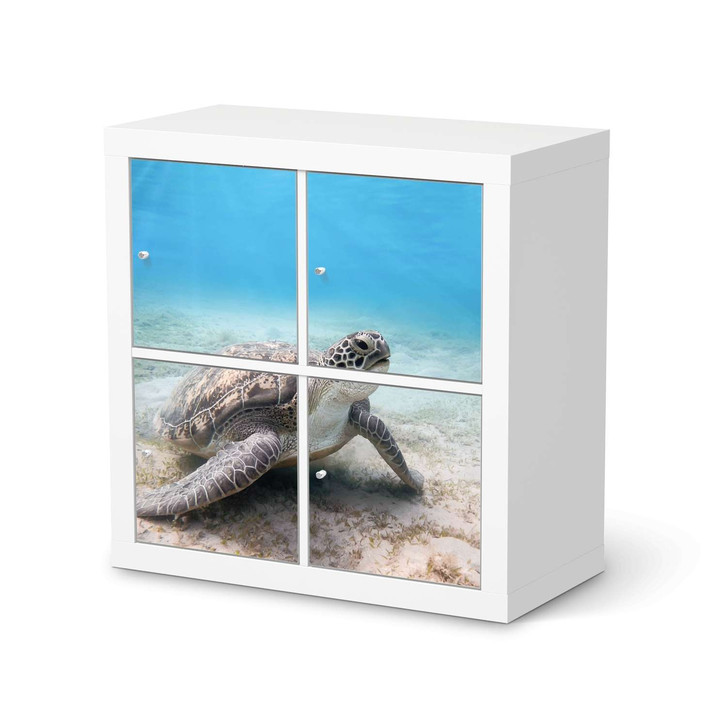 Klebefolie IKEA Kallax Regal 4 Türen - Green Sea Turtle - CR109638