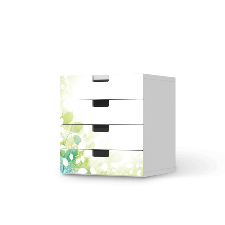 Klebefolie IKEA Stuva / Malad Kommode - 4 Schubladen - Flower Light - CR112116