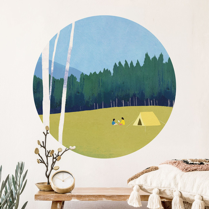 Wandtattoo Camping am Wald - Rivers - Rund - WA514799
