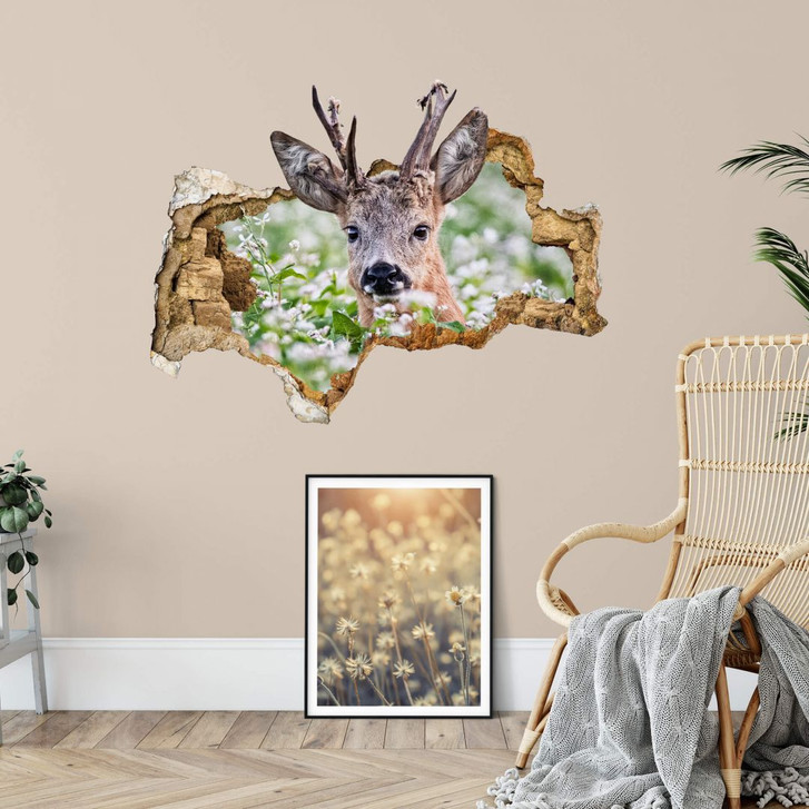 3D Wandtattoo van Duijn - Dammwild im Frühling - WA307942