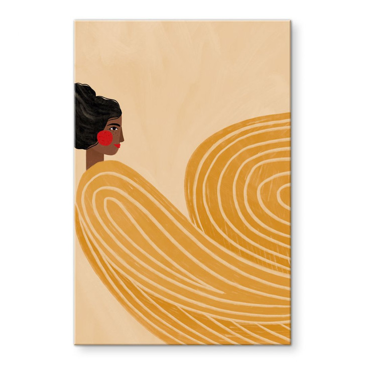 Acrylglasbild Frau mit gelbem Wirbel - Müller - WA490710
