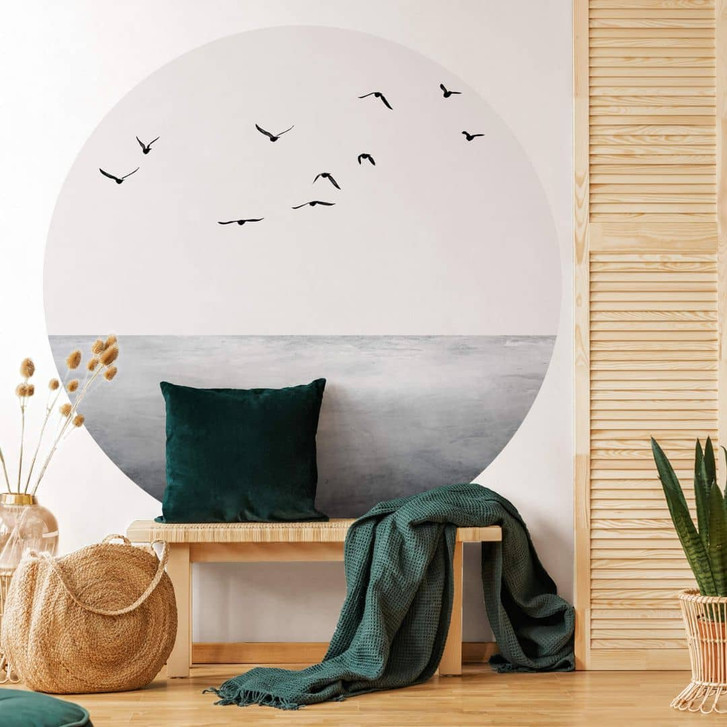 Fototapete Kubistika - Das offene Meer - Rund - Selbstklebend/Vlies - WA302063