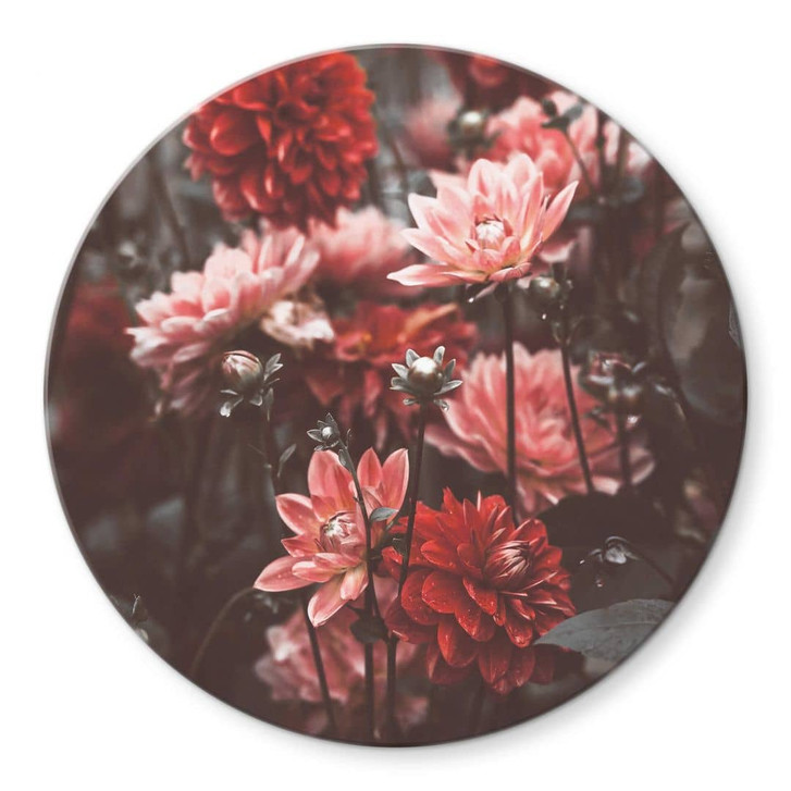 Glasbild Annie - Sommerblüten - Rund - WA315190