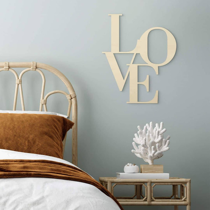Holz Wanddeko Love modern - Pappelholz - WA353366