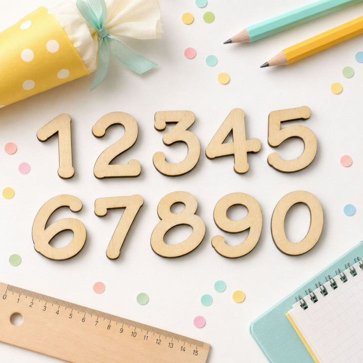 Holzbuchstaben Zahlenset - Tekton - WA133156
