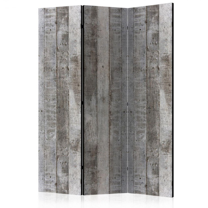 Paravent, Raumteiler freistehend, Trennwand - Beton-Holz - WA453978