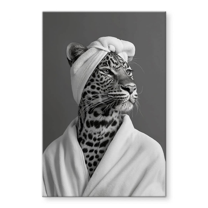 Acrylglasbild Royale Spa-Auszeit mit Leopard - Rahner - WA464013