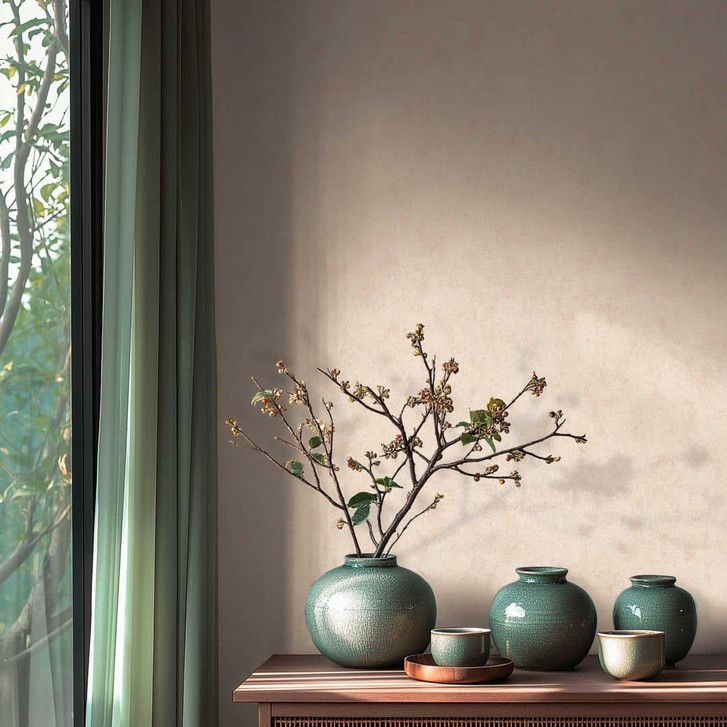 Betonoptik-Tapete Rosé Offwhite – Vliestapete hell & sanft strukturiert - WA465166