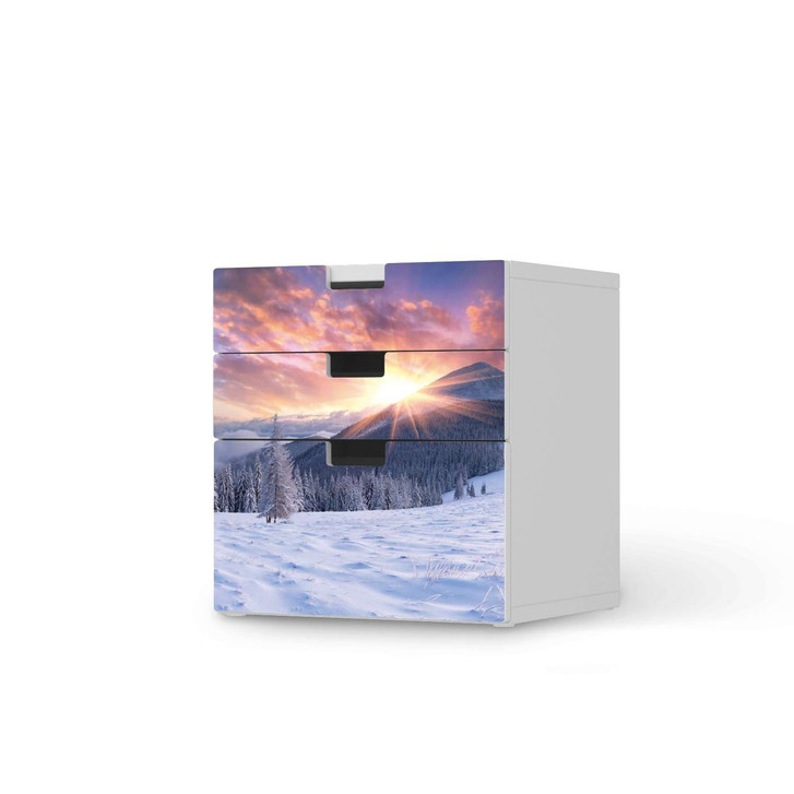 Folie IKEA Stuva / Malad Kommode - 3 Schubladen - Zauberhafte Winterlandschaft - CR106102