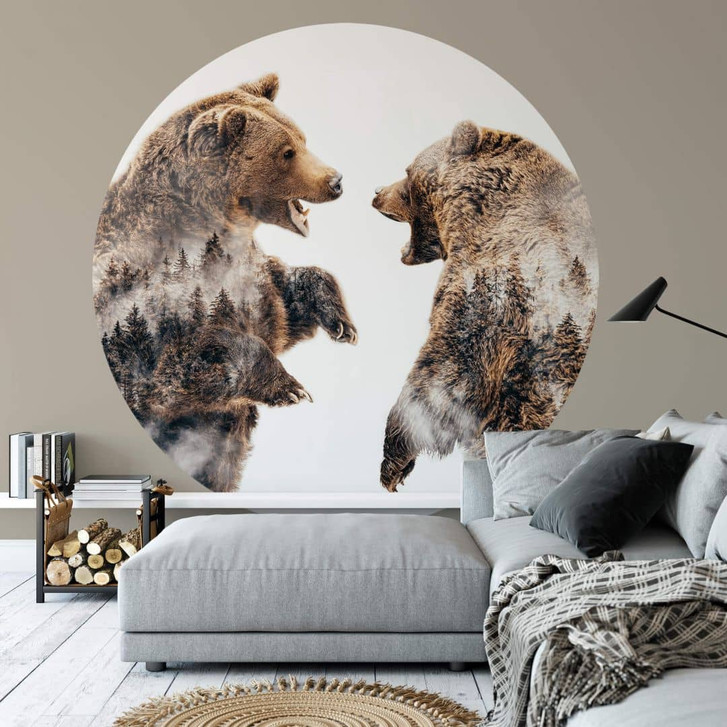 Fototapete Angyalosi - Wilder Konflikt - Rund - Selbstklebend/Vlies - WA320187