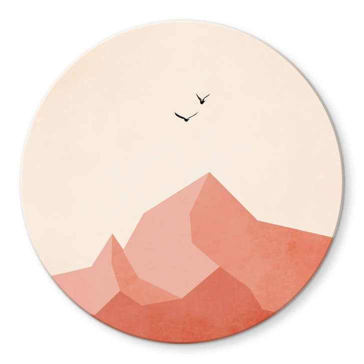 Glasbild Kubistika - Zugspitze - Rund - WA332169
