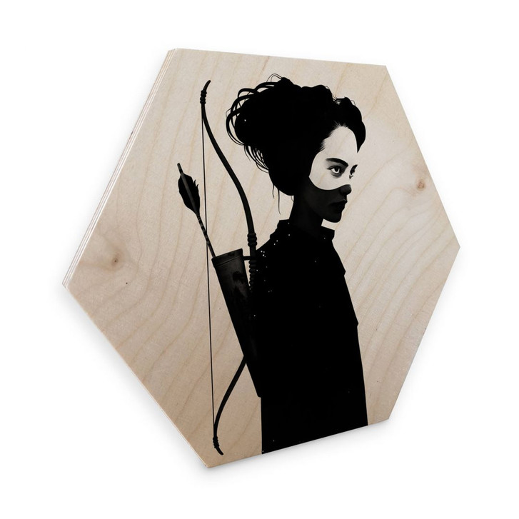 Hexagon - Holz Birke-Furnier Ireland - Four of Hearts - WA295580