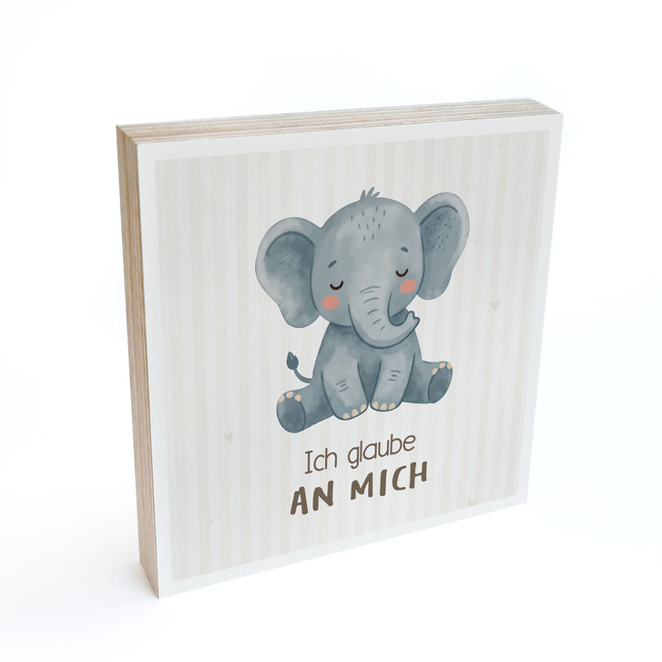 Holzbild zum Hinstellen - Ich glaube an mich - 15 x 15 cm - WA511579