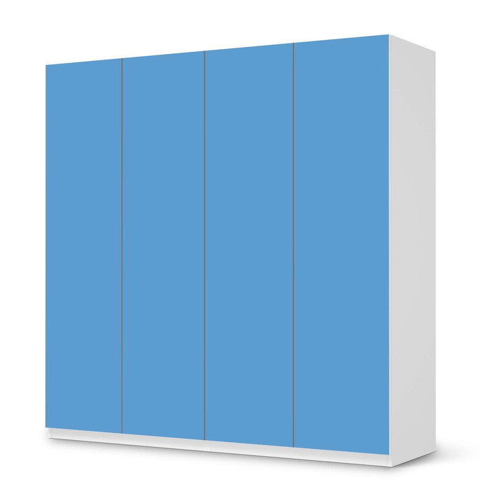 Klebefolie IKEA Pax Schrank 201cm Höhe - 4 Türen - Blau Light - CR110908