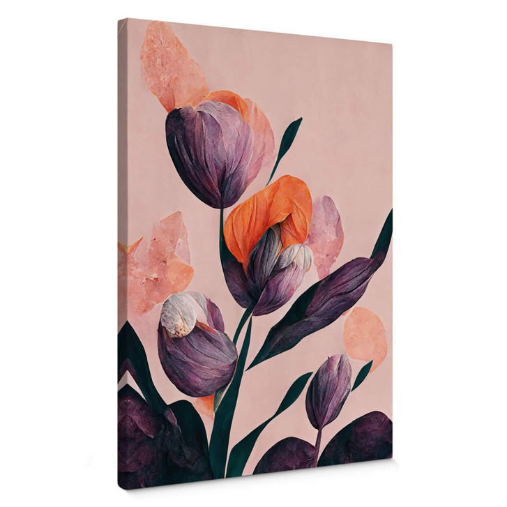 Leinwandbild Treechild - Lila Tulpen in Abstraktion - WA376378