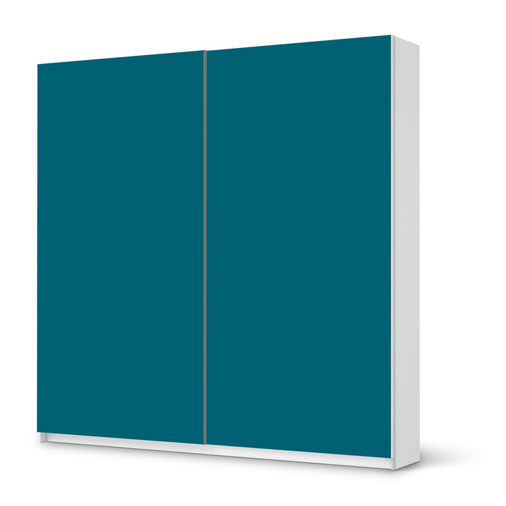 Möbel Klebefolie IKEA Pax Schrank 201cm Höhe - Schiebetür - Türkisgrün Dark - CR113919