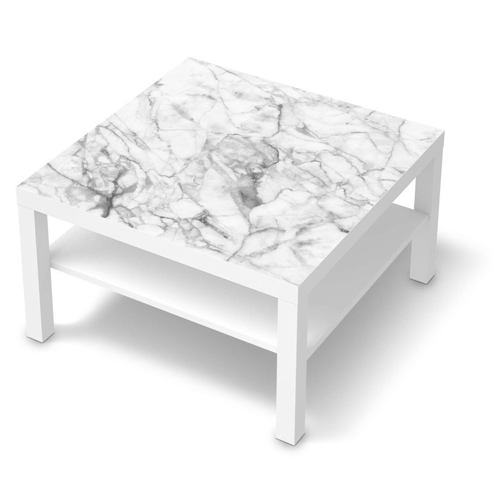 Möbelfolie IKEA Lack Tisch 78x78cm - Marmor weiss - CR118474