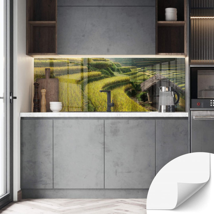 Selbstklebende Küchenrückwand Intarob - Reisfelder in Vietnam - WA381078