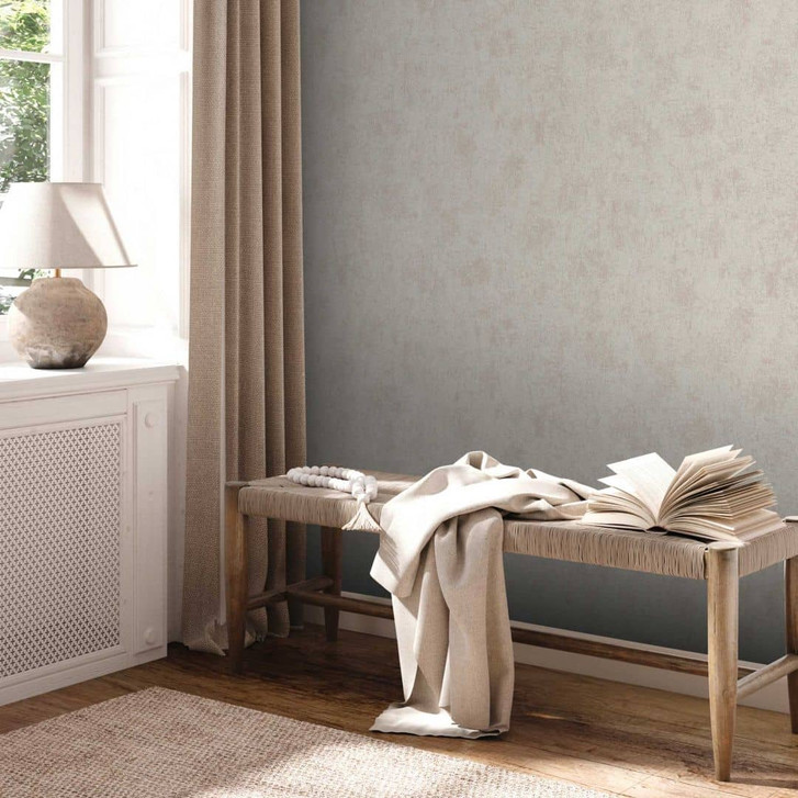 Vliestapete Grau Silber - Metallic-Tapete in Putzoptik - Industrial Stil für Wohnzimmer - WA396020