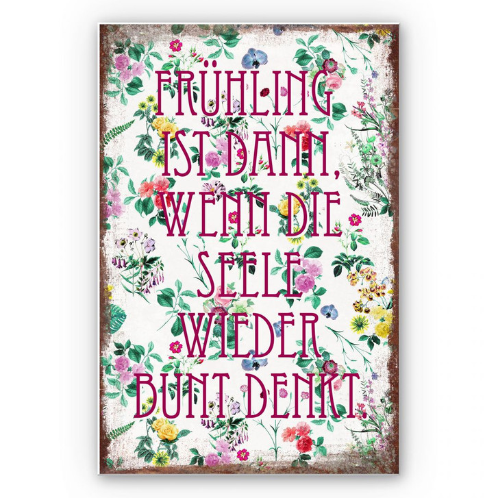 Wandbild Frühling ist dann, wenn man wieder bunt denkt - WA192764
