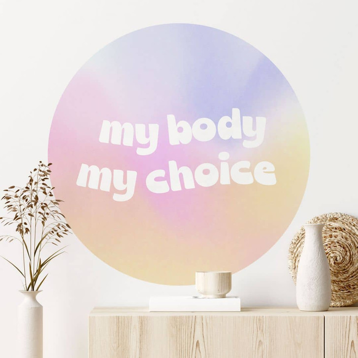 Wandtattoo My body my choice - Rund - WA504923