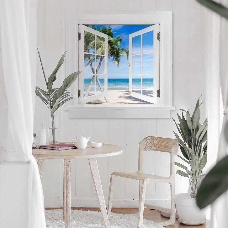 3D Wandtattoo Fenster quadratisch - Atlantic Ocean - WA229632