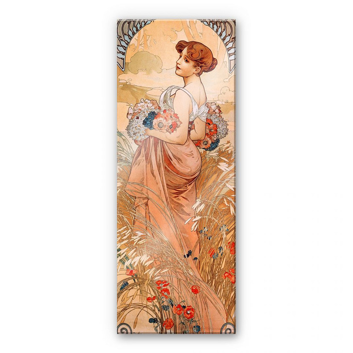 Acrylglasbild Mucha - Jahreszeiten: Der Sommer 1900 - WA109967