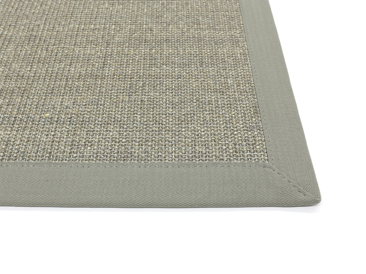Diego Sisal 5cm Bordürenteppich in Steel - 46 Eisen - TS468043