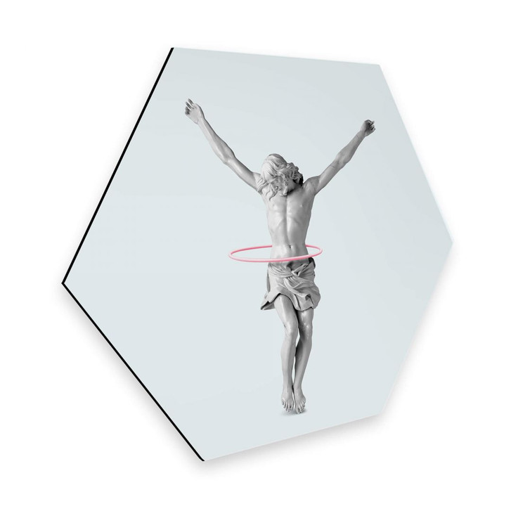 Hexagon - Alu-Dibond Loose - Hula Hoop Jesus - WA309425