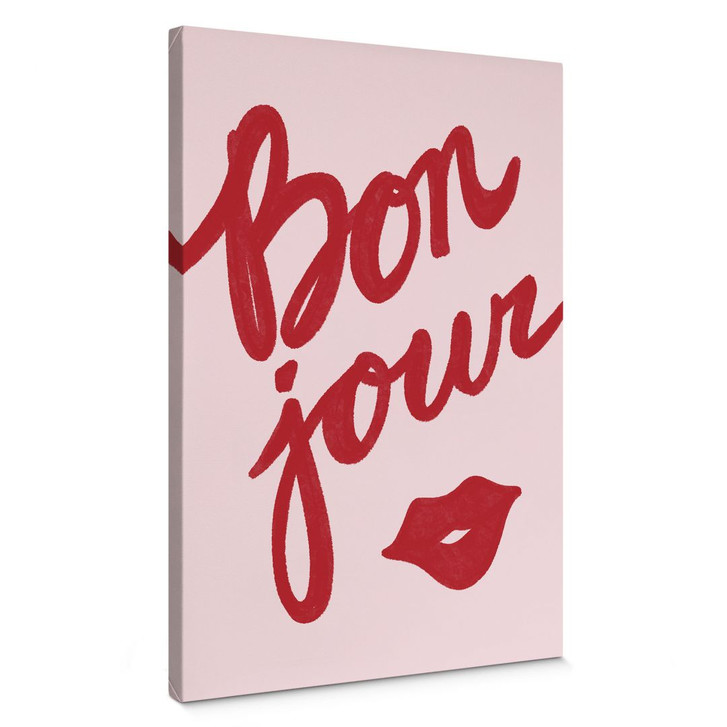 Leinwandbild Bonjour mit Kussmund - Fritsch - WA402856