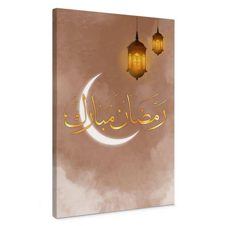 Leinwandbild Ramadan Mubarak mit Laternen - WA437207
